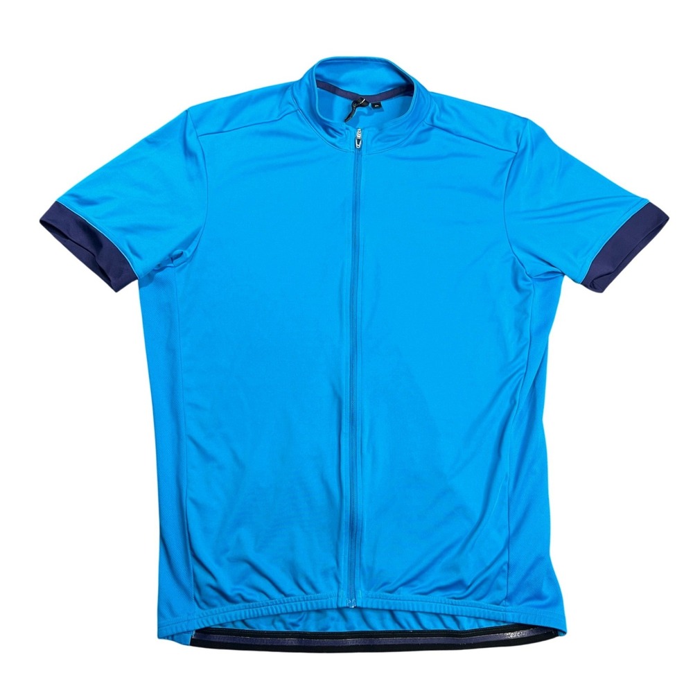 Specialized Mens XL RBX Sport Cycling Jersey Blue Short Sleeve Full Zip Athletic